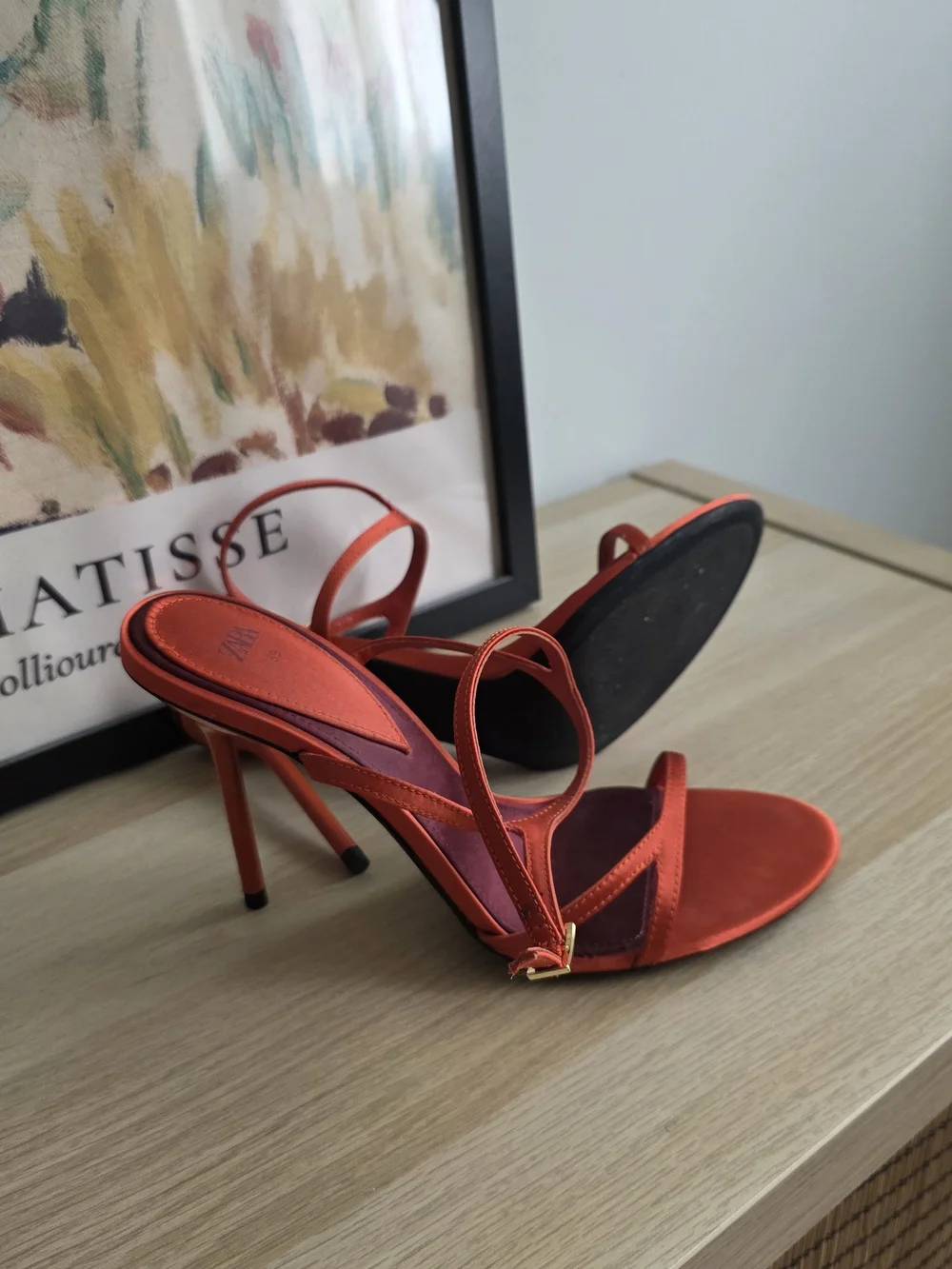 Women’s Burnt Orange High Heel Sandals - Picture 3 of 5